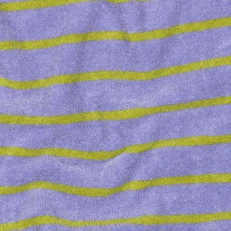 0,5 MTR. ♥ FROTTEE STREIFEN FLIEDER/LIME ♥