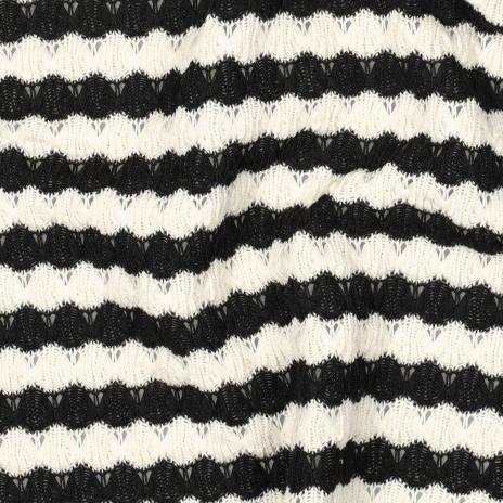 0,50 MTR.  ♥ STRICKSTOFF JACQUARD SCHWARZ/WEISS ♥