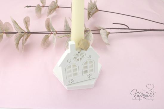 1 STÜCK ♥ GIESSFORM SILIKON KERZENHALTER SECHSECK 10cm ♥