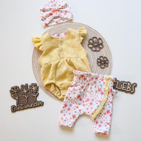 0,50 MTR. ♥ BIO JERSEY SUMMER FLOWERS ROSE/APRICOT ♥