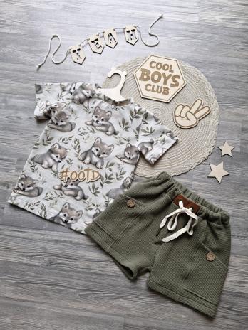 0,5 MTR. WAFFEL JERSEY 100% BAUMWOLLE - KHAKI LIGHT