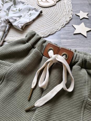 0,5 MTR. WAFFEL JERSEY 100% BAUMWOLLE - KHAKI LIGHT