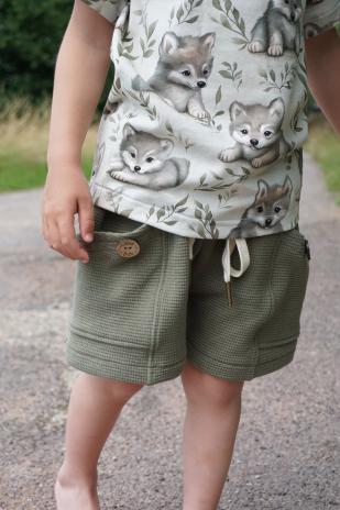 0,5 MTR. WAFFEL JERSEY 100% BAUMWOLLE - KHAKI LIGHT
