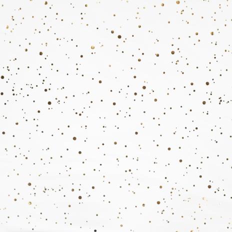 0,50 MTR. ♥ GOLDEN BLUSH WEISS FOIL JERSEY ♥
