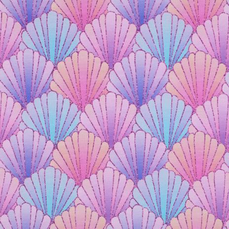 0,5 MTR. ♥ FRENCH TERRY - MERMAID MUSCHEL  ♥