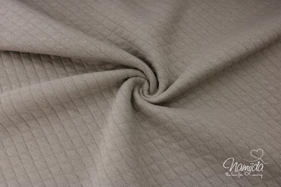 0,5 MTR. ♥ BAUMWOLL STEPPSTOFF TAUPE ♥