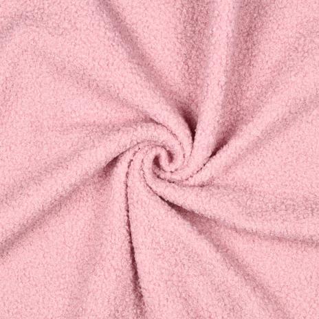0,5 MTR. ♥ TEDDY BOUCLE  - FLEECE INNENSEITE   DOUBLEFACE HELLRoSE ♥