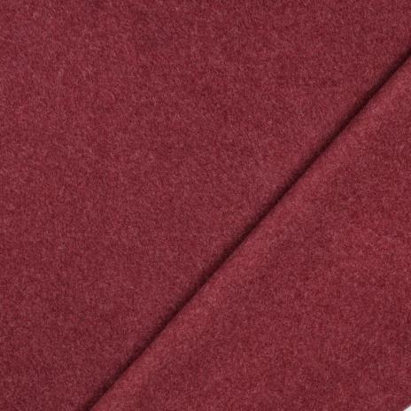 0,5 MTR. ♥ Doubelface Baumwollfleece BORDEAUX MELANGE - 100% Baumwolle ♥