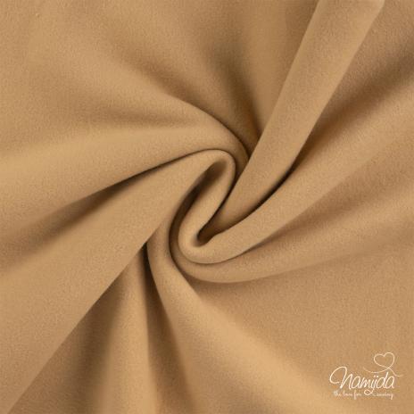 0,5 MTR. ♥ Doubelface Baumwollfleece HELLES CURRY - 100% Baumwolle ♥