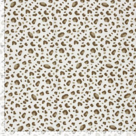 0,5 MTR. ♥ MuSSELIN LEO NATURAL BRAUN ♥