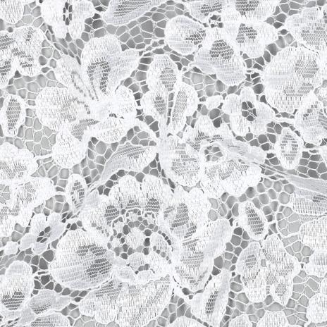 0,5 MTR. ♥  Spitze BLUMEN - WEISS - Spitzenstoff ♥