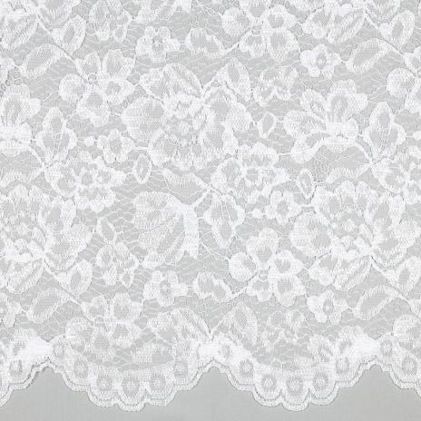 0,5 MTR. ♥  Spitze BLUMEN - WEISS - Spitzenstoff ♥