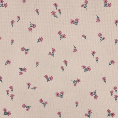 0,5 MTR. ♥ WAFFEL STRICKJERSEY - SWEET BLOSSOM ROSE ♥