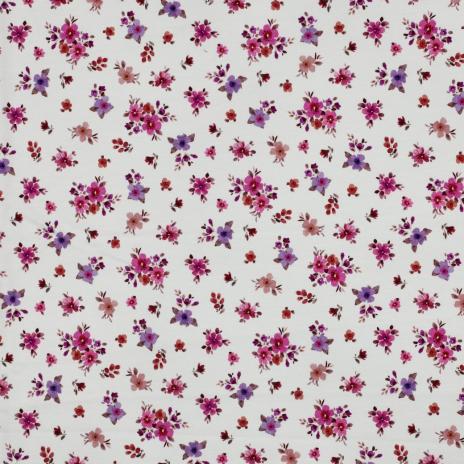 0,50 MTR. ♥ LITTLE FLOWER GARDEN FLIEDER WEISS  - JERSEY ♥