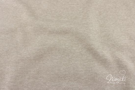 0,5 MTR. KuSCHLIG WEICHER BAUMWOLL SWEAT - TAUPE MELANGE
