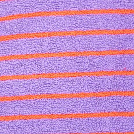0,5 MTR. ♥  TEDDY STREIFEN FLIEDER/ORANGE  ♥