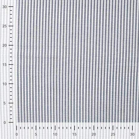 0,5 MTR. SEERSUCKER STREIFEN UNI NAVY