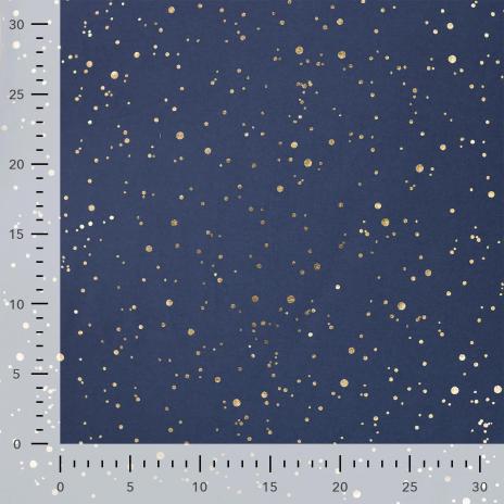 0,50 MTR. ♥ GOLDEN BLUSH FOIL NAVY JERSEY ♥