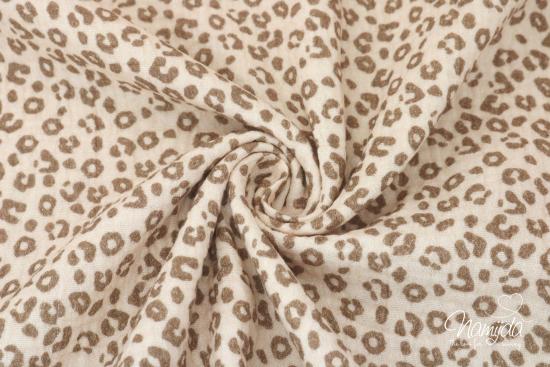 0,5 MTR. ♥ MUSSELIN LEO NATURAL ♥