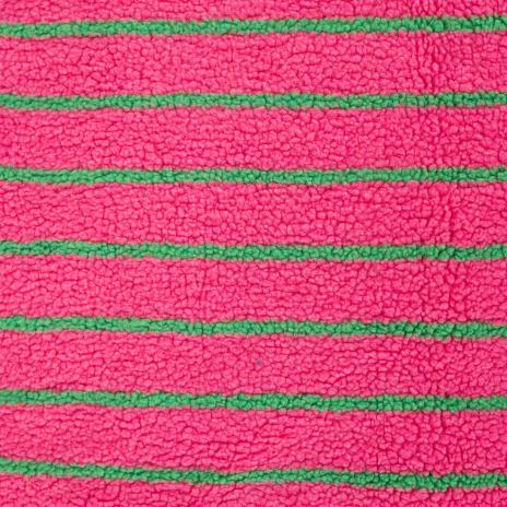0,5 MTR. ♥  TEDDY STREIFEN PINK/GRÜN  ♥