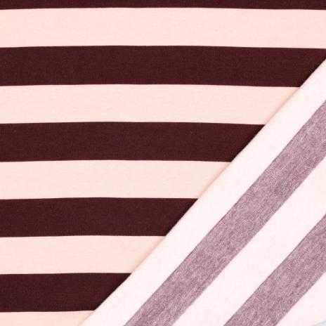 0,5 MTR. XL STREIFEN ROSE/BEERE - SOFT SWEAT