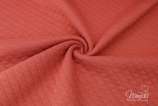 0,5 MTR. ♥ BAUMWOLL STEPPSTOFF TERRACOTTA ♥
