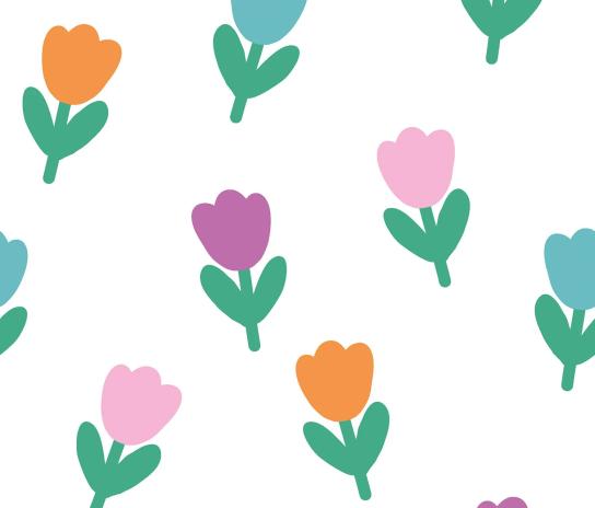 0,50 MTR. ♥ TULPENWIESE MULTICOLOR JERSEY  ♥