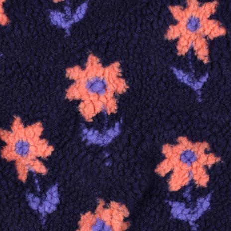 0,5 MTR. ♥ TEDDY FLOWERS FLORA NAVY ♥