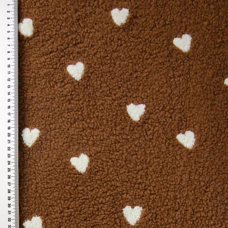 0,5 MTR. ♥ TEDDY HERZCHEN BRAUN  ♥