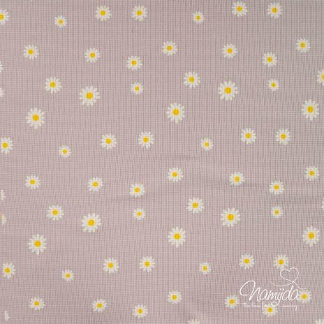 0,5 MTR. ♥ DAISIES WAFFEL STRICKJERSEY - SAND ♥