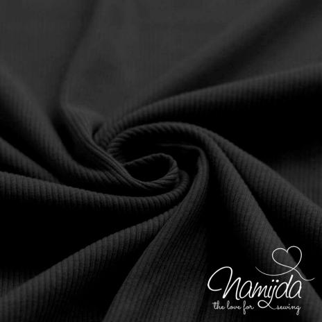 0,5 MTR. ♥ RIPPSTRICK JERSEY SCHwARZ ♥