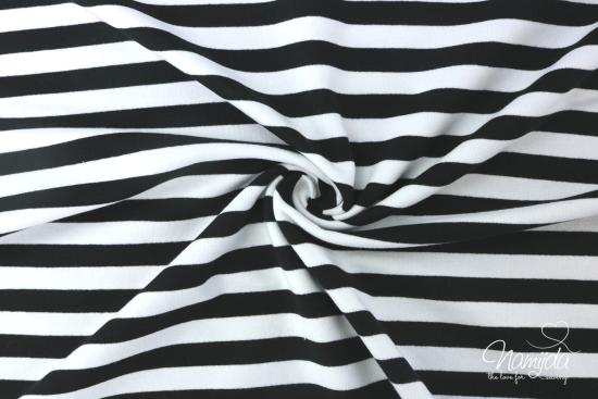 0,5 MTR. STRIPES SWEAT - SCHWARZ/WeiSS