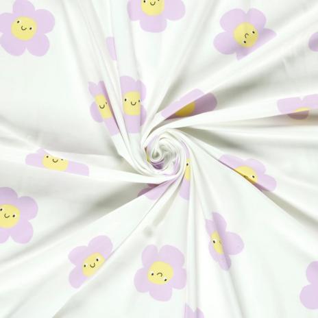 0,50 MTR. ♥ SMILING DAISIES JERSEY ♥