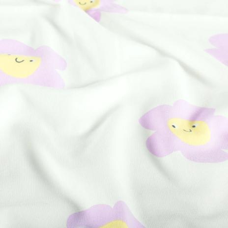 0,50 MTR. ♥ SMILING DAISIES JERSEY ♥