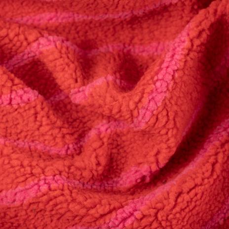 0,5 MTR. ♥  TEDDY STREIFEN ROT/ROSA ♥