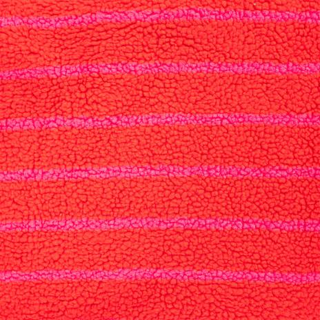 0,5 MTR. ♥  TEDDY STREIFEN ROT/ROSA ♥