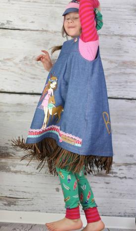 1Mtr. ♥XL Kunstleder Fransenband BRAUN - 12cm ♥