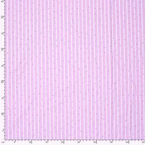 0,5 MTR. GLITZER STEINCHEN STREIFEN ROSA BAUMWOLL POPELINE