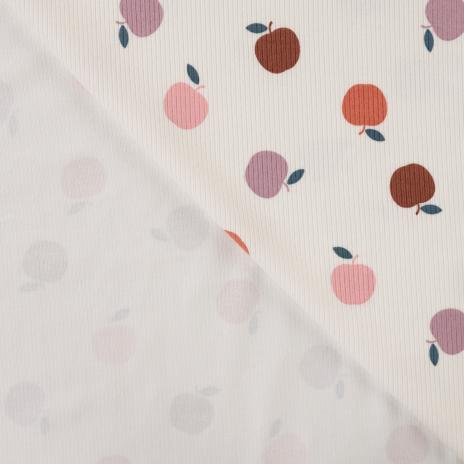 0,5 MTR. ♥ RIPPSTRICK JERSEY  APPLES NATUR ♥