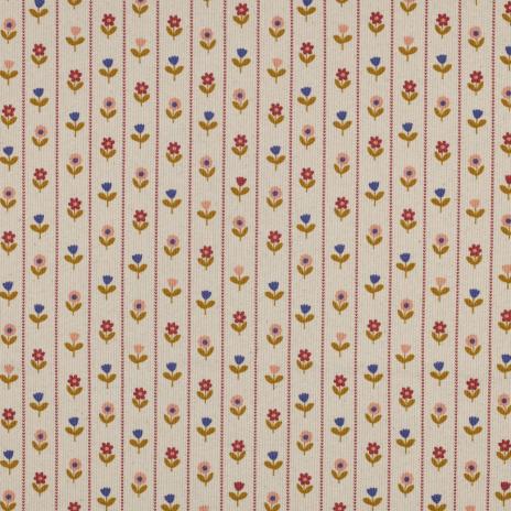 0,5 MTR. ♥ RIPPSTRICK JERSEY  LILLE BLOMST NATURAL ♥