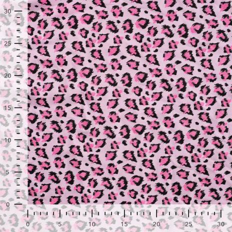 0,50 MTR. LEO GLITTER PINK - FRENCH TERRY