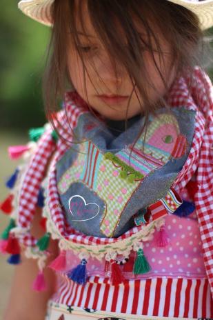 1 MTR. ♥ QUASTE ZACKENBORTE - UNI - GRAU ♥