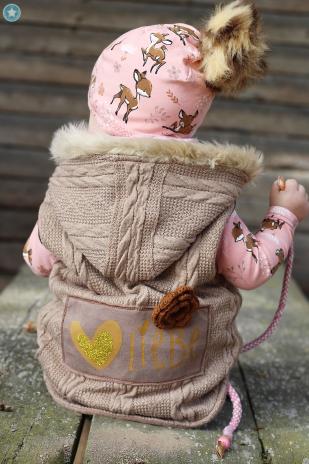 1 MTR. ♥ KUNST FeLLBORTE BeiGE - 4cm ♥