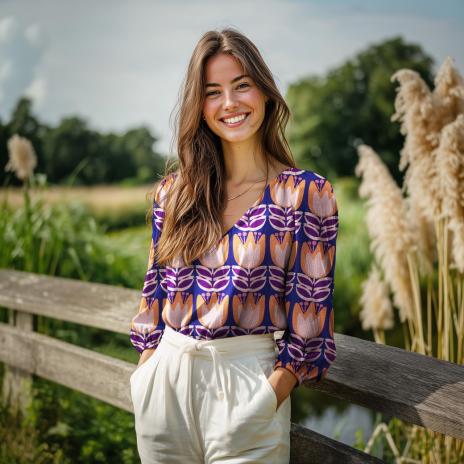 0,5 MTR.♥ VISKOSE ECOVERO SCANDI BLOOM ♥