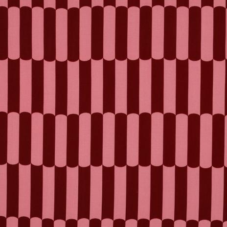 0,5 MTR.♥ VISKOSE ECOVERO BLUSH LINES ROT/ROSA ♥