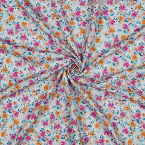 0,5 MTR.♥ VISKOSE ECOVERO SUNNY BLOSSOM ♥