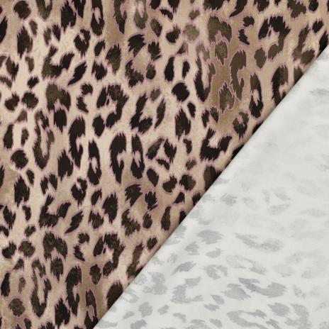 0,5 MTR.♥ VISKOSE SOFT WILD LEO LEICHT ELASTISCH ♥