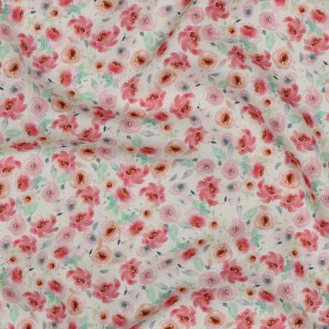 0,5 MTR.♥ VISKOSE LENI ROSENZAUBER ♥