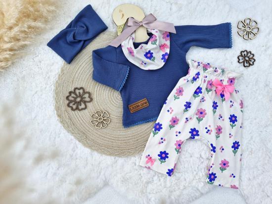 0,5 MTR. ♥ GLITTER BLÜMCHEN JERSEY - WEISS ♥