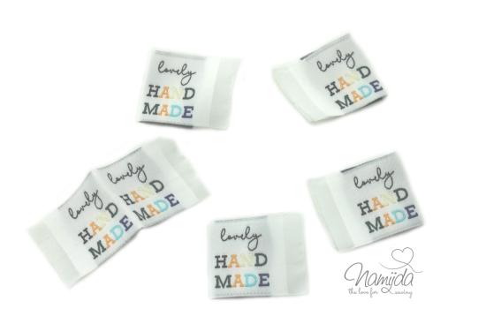 5 STCK. ♥ NAMIJDA EP WEBETIKETTEN - lovely HAND MADE ♥